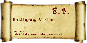 Batthyány Viktor névjegykártya