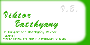 viktor batthyany business card